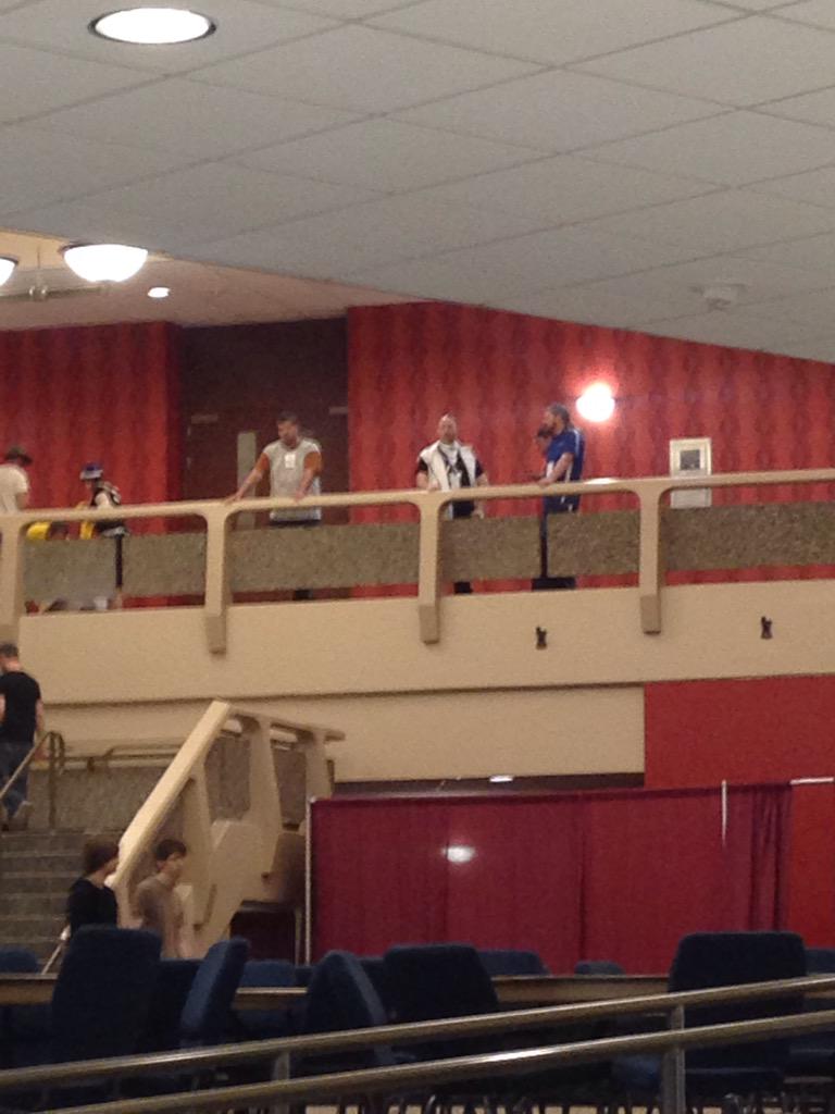 SWLABrowncoats's tweet image. Assassins can't hide very when their chrome domes reflect light. View from our table @CyPhaCon