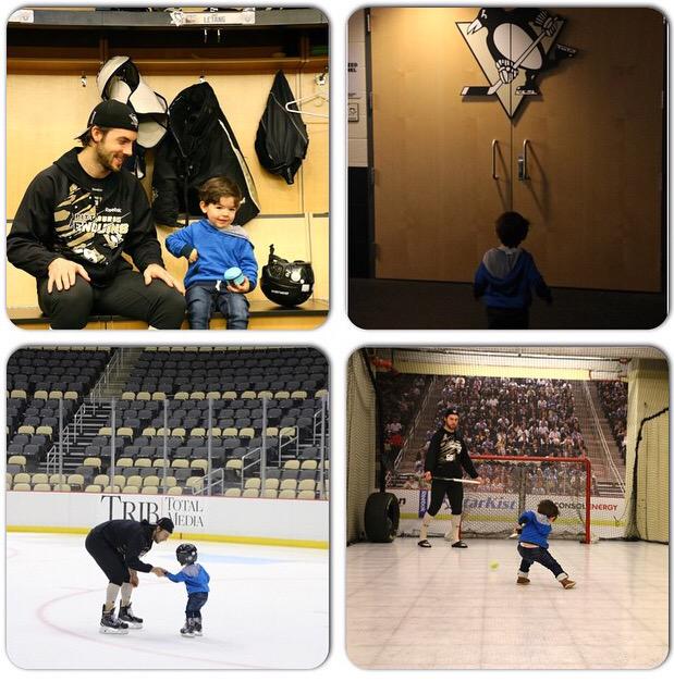 penguins's tweet image. .@Letang_58: "Day at the big boys office for Alex."