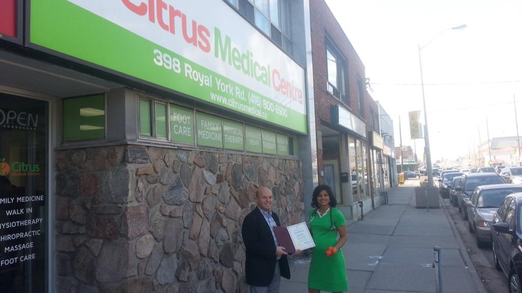 With Dr Hinal Sheth at launch of Citrus Medical Center in EL <a href="/CitrusMed/">Citrus Medical</a>