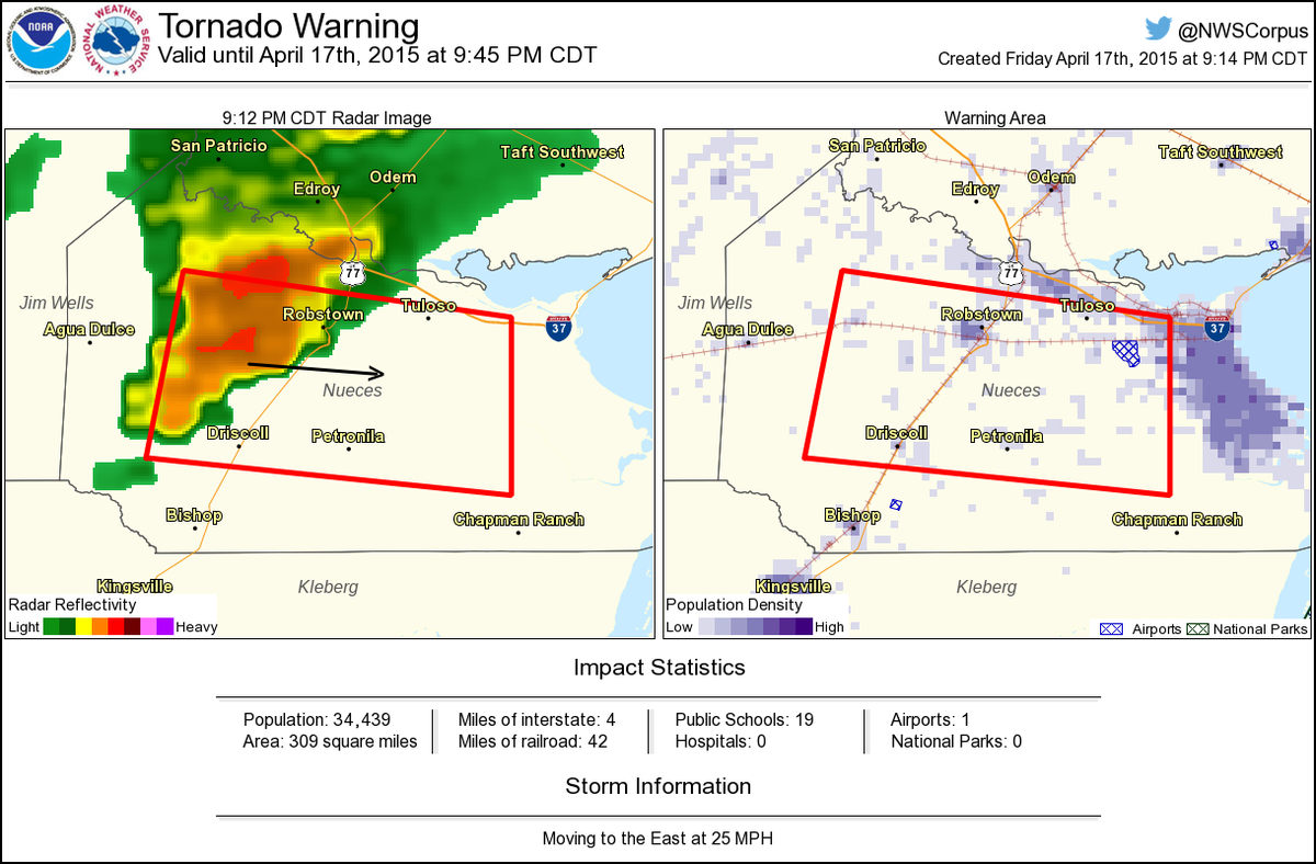 Spotters reported a funnel cloud 5 miles SW of Robstown w/this storm & a tornado may develop at