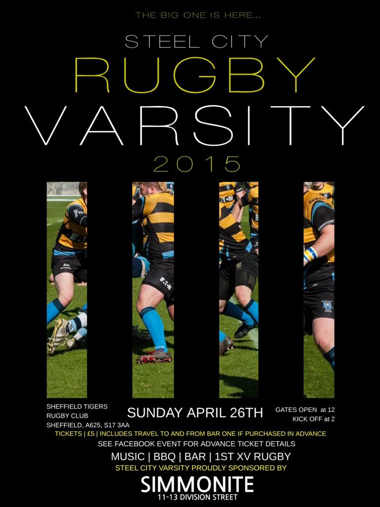 SheffieldURFC's tweet image. Rugby varsity is gonna be a big one this year! Don't miss out! Sponsored by @SimmoniteDivSt facebook.com/events/1576145…