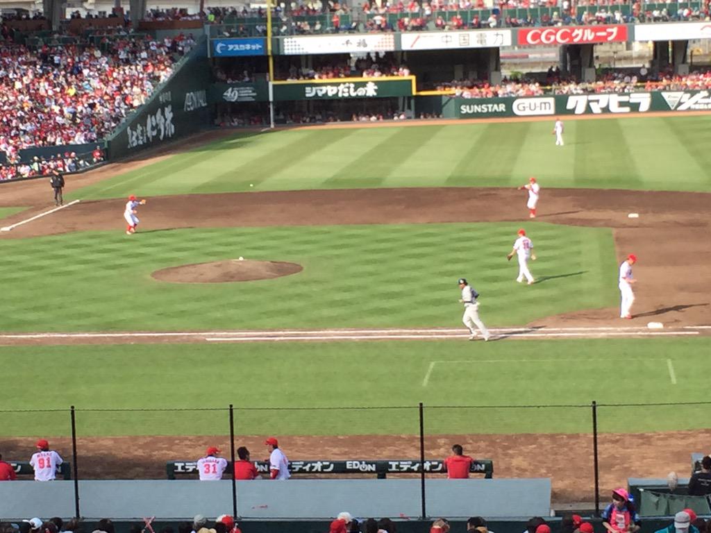 丸、菊りん、さっぱり…orz 久々のイッチー！#carp