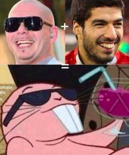 FootballFunnnys's tweet photo. Pitbull + Luis Suárez http://t.co/gS3EytlWdJ