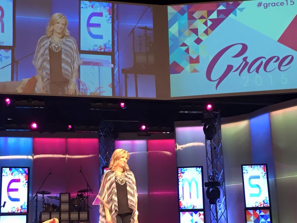 LivingWordBible's tweet photo. #Grace15: @HollyWagnerLA bringing a powerful #Word tonight! http://t.co/RT2V9fQcR4