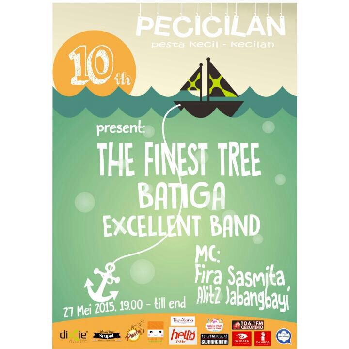 BerandaJogja's tweet photo. Anniversary 10th @dixiejogja Present: @theFinestTree | MC @alitalit_ &amp; @firasasmita | 27 Mei 2015 #10thDixie http://t.co/uvl9jT4ywA