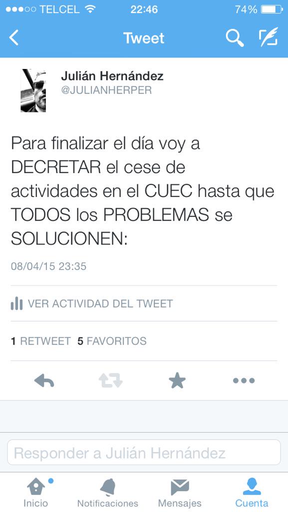 JULIANHERPER's tweet photo. ¿Se acuerdan de mi decreto?#PrimaveraDelCuec #EnMiEscuelaNo  #PrometoHacerPelículasValiosas #EstudiantesAlPoder http://t.co/e9tdhMlYCx