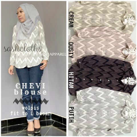 syazhaco's tweet photo. Chevi Blouse • 95rb • Bahan Wolvis • All size fit Big L http://t.co/qDJGNxIClE