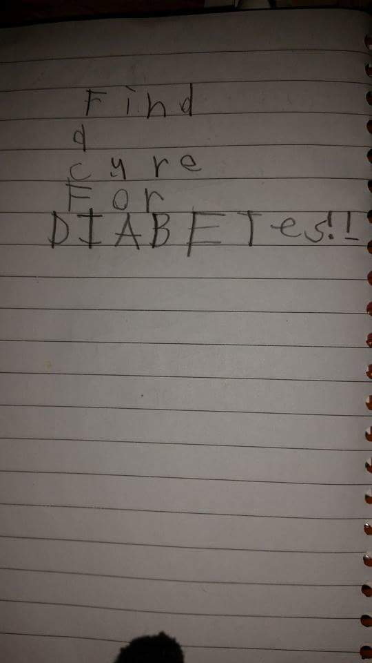 My son's goal for when he grows up. Hopefully one day we can all say he used to have diabetes!#needacurenow #t1d