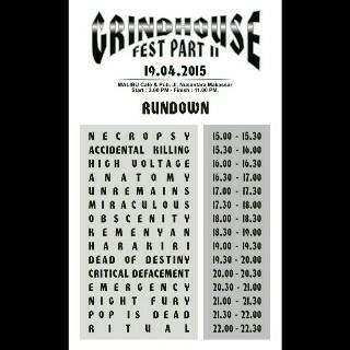 13Merchxmks's tweet photo. Jangan Sampai terlewatkan . Ini dia Rundown GRINDHOUSE FEST PART II . Sebarkan! \m/ | @MksMetalSndkt @GRINDHOUSES http://t.co/KwJfa0GuDz