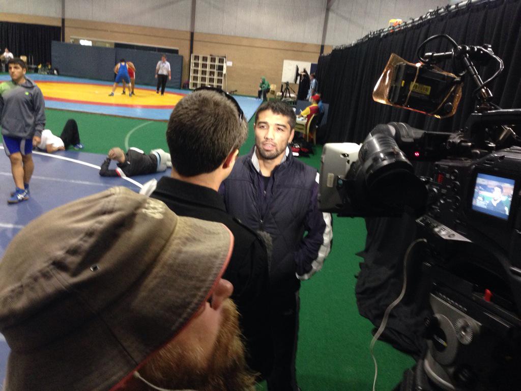 WrestlingAust's tweet photo. Big thank you to @JonoGul and @abcnews for coming out to our Australian Championships in Canberra today http://t.co/WI8opk5CXw