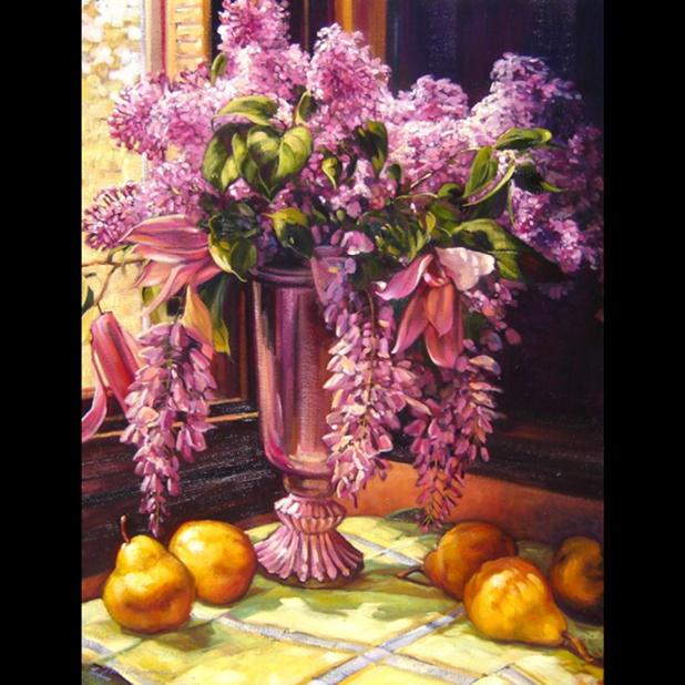 cw_zimmermann's tweet image. &quot;Lilacs &amp;amp; wisteria&quot;30x24&quot; #joyofspring #oilpainting @LahainaGallery c: