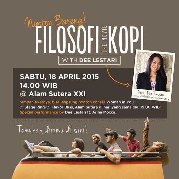 Standby! RT <a href="/FILM_Indonesia/">FILM_Indonesia</a>: TANGERANG

Jgn lupa jam 2 ini nonton @filkopmovie bareng <a href="/deelestari/">Dee Lestari</a> 

Yok nonton 🎥🎬