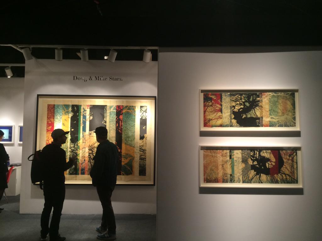 AbigailOgilvy's tweet photo. #StarnTwins at #AIPAD2015 yesterday. Excited for day 2! http://t.co/vdEbgmvm2E