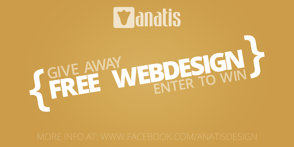 AnatisDesign's tweet photo. Could you share our #giveaway with your friends? Still a week to enter and win a super cool FREE CUSTOM WEBDESIGN! =) http://t.co/rKGiI3dA3A