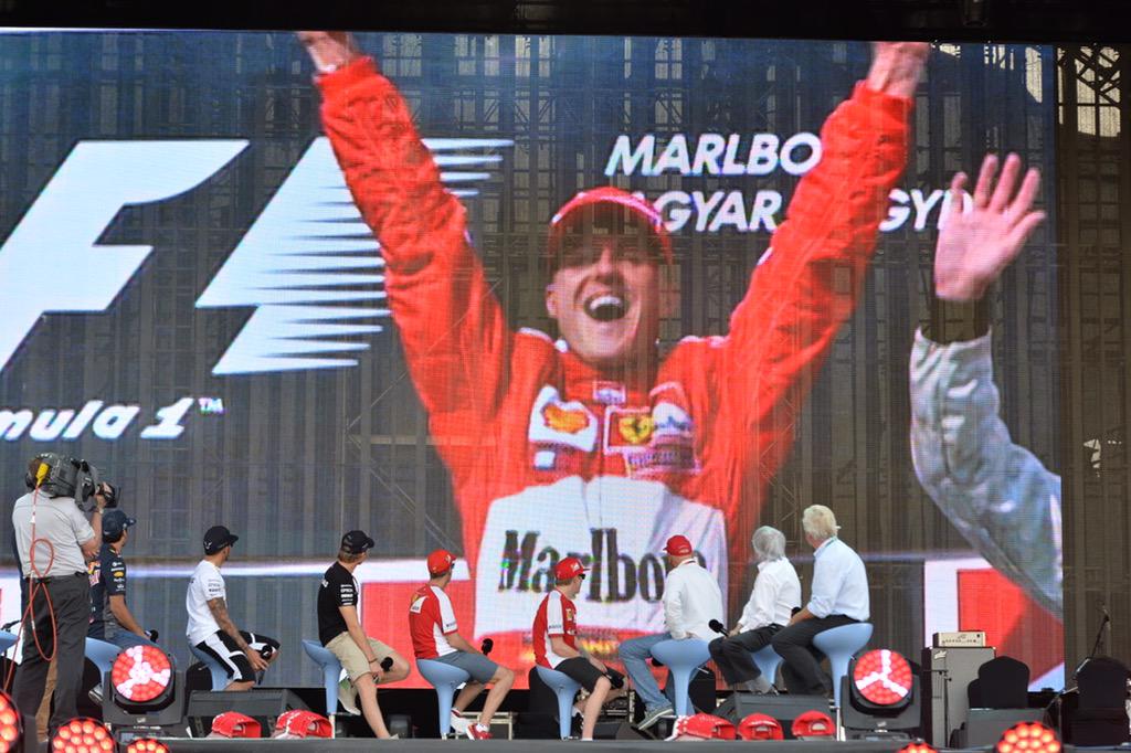 MercedesAMGF1's tweet photo. In our thoughts, as always #KeepFightingMichael "@BAH_Int_Circuit: #Legend #KeepFightingMichael http://t.co/UP2UrSmlWH"