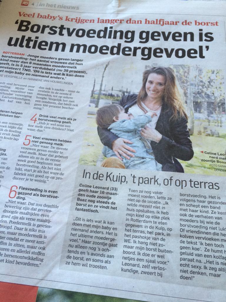 Mooi wakker worden,het AD vandaag mijn collega <a href="/KringRijnmond/">Kring Rijnmond</a> promoot borstvoeding past in discussie #kwaliteitloont