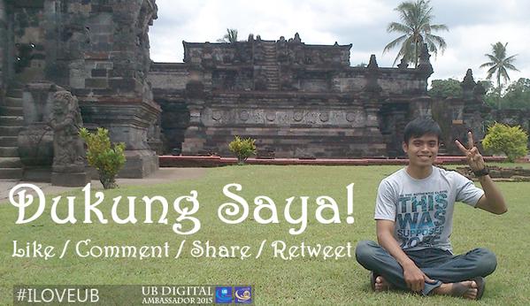 PerisaiDiriUB's tweet photo. Gaes,
Anggota PD UB ada yang lagi ikut lomba nih.,
Yuk dukung dengan RETWEET + FAV
--
#ILOVEUB @UBPress @AlfanurRizal http://t.co/WHJEaYS5C9