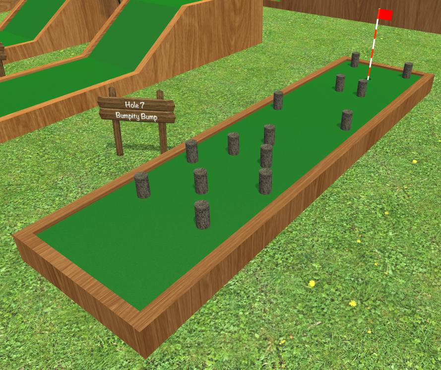 MellowMiniGolf's tweet image. Classic course, Hole 7: Bumpity Bump #madewithunity #indiegames
