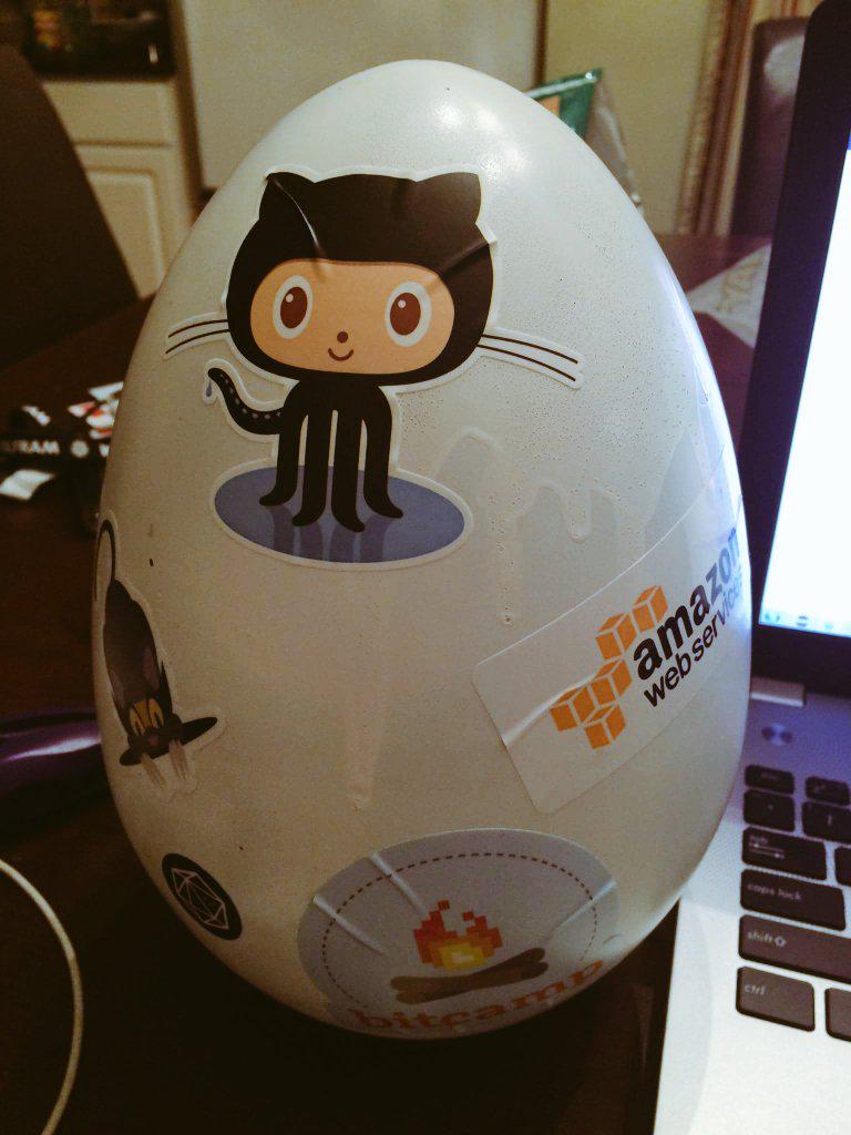 Hack_Ware's tweet photo. #onesieReady!  Off we go to hackRU! Look for the penguin or catch the egg to get a raffle ticket! #LetTheGamesBegin http://t.co/KGPl9YFKue
