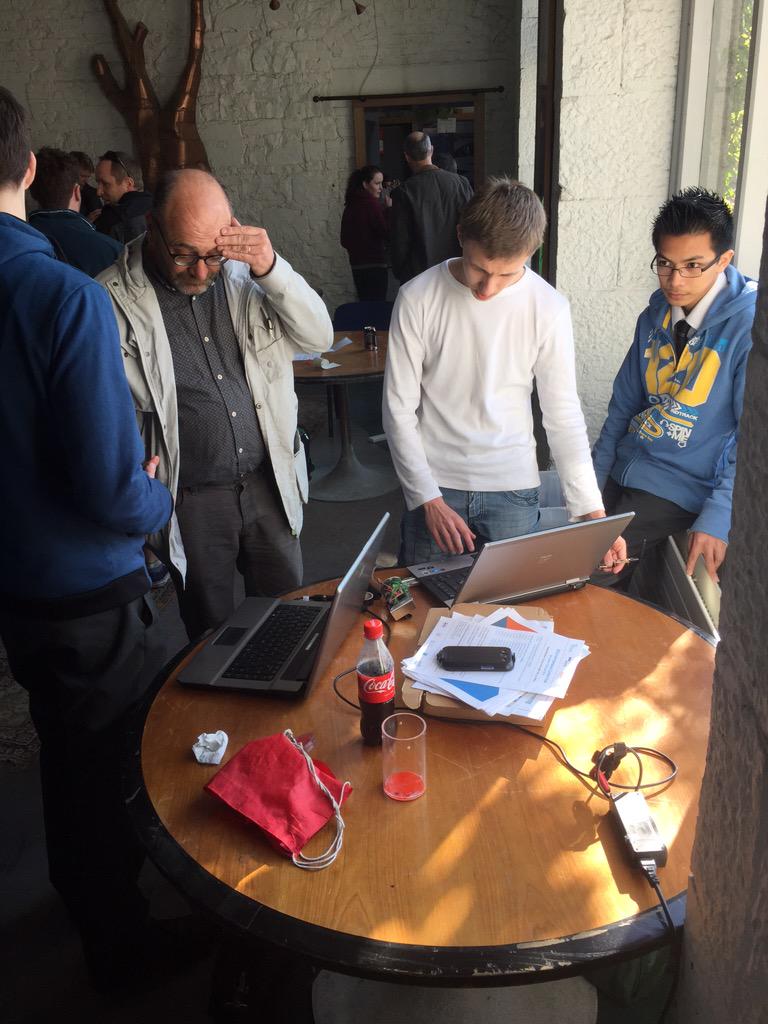 DCS_Cansat's tweet photo. Final preparations before our quadcopter drop! http://t.co/tVTlxXYesa