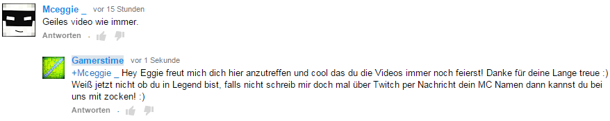 GamersTimeTV's tweet photo. Hey Eggie ich bin gerade Youtube Kommentare wie ein wilder am beantworten. Melde dich bei mir! :D http://t.co/wYzMpaLkQA
