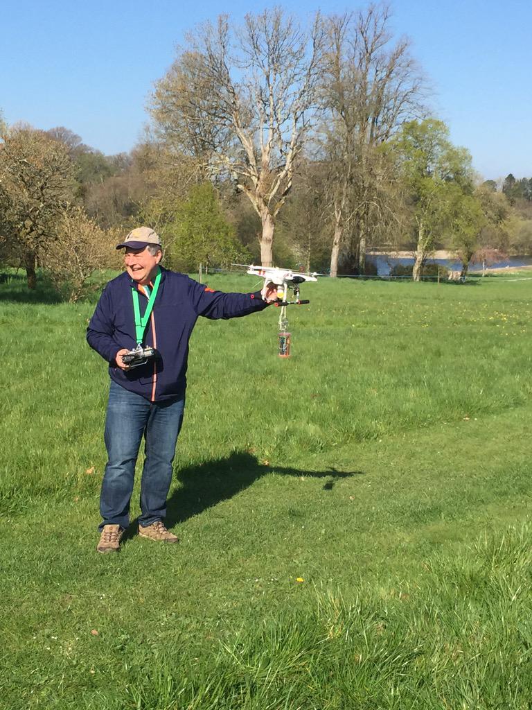 DCS_Cansat's tweet photo. @shanephelan just had the launch from the quadcopter! Rocket launch at 12:30!! http://t.co/tKld05IwQq