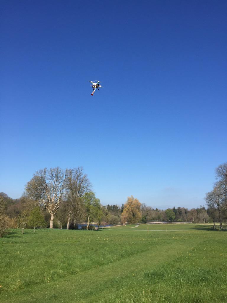 DCS_Cansat's tweet photo. @shanephelan just had the launch from the quadcopter! Rocket launch at 12:30!! http://t.co/tKld05IwQq