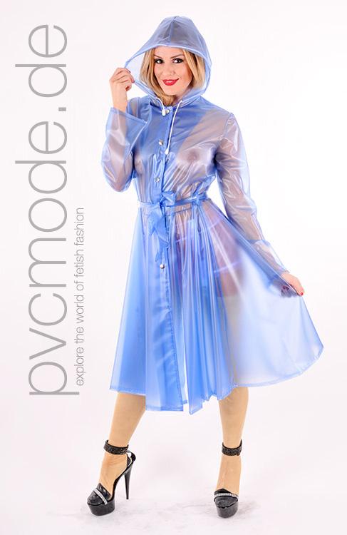 KEMO-Cyberfashion on X: Plastikgirl is wearing a shiny blue PVC Raincoat  from   / X