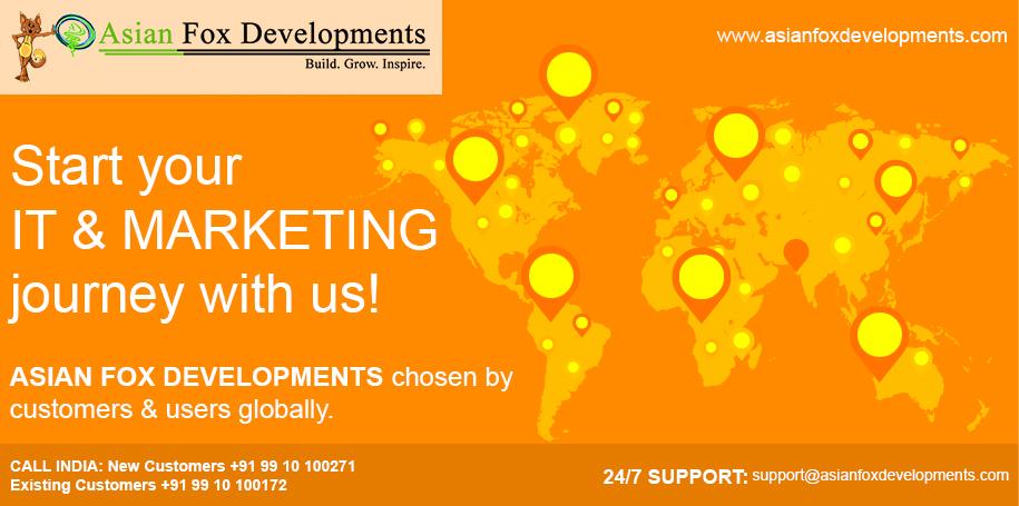 AsianFoxDevelop's tweet photo. Start your IT &amp; MARKETING journey with us! ASIAN FOX DEVELOPMENTS chosen by customers globally http://t.co/PdUNpVNEb5 http://t.co/sdsSBsnZSM