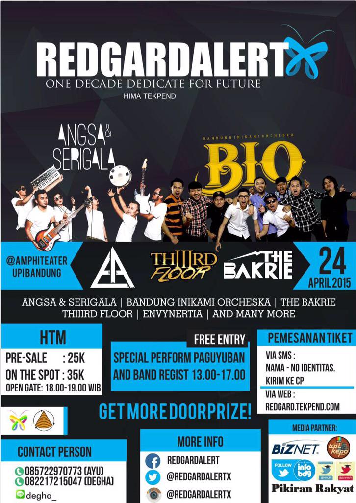 Jumat, 24 Agustus. Live Perform at @RedgardAlertX . Also performing Angsa &amp; Serigala dan BIO. #RNRIOS !