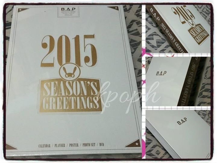 kpophbymiza's tweet photo. BAP Season's Greetings 2015
P1500 (sealed)
@BAP_PH082011 #BAPγ§ε¦ζ³ #bap #bap_ph #kpop #Daehyun #zelo #yongguk #yongjae http://t.co/XKonXPIzs5