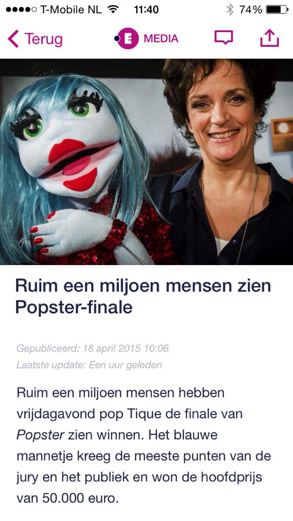 lenettevdongen's tweet photo. Ik vond t een toffe uitzending gister #POPster http://t.co/ZhC2JxrupH