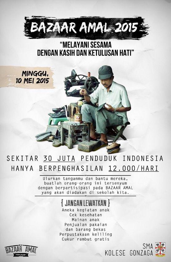 Bazar Amal Gonzaga 2015: Melayani sesama dengan kasih dan ketulusan hati. AMDG.