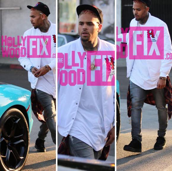 _cbspain's tweet image. EXCELENTES IMÁGENES de Chris Brown abandonando 'Brooklyn Projects' hoy en Los Ángeles.