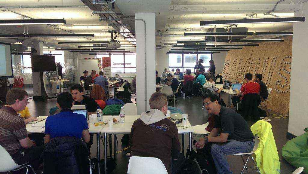 pusher's tweet image. .@FootballHackDay has kicked off! Really excited to see what people build!