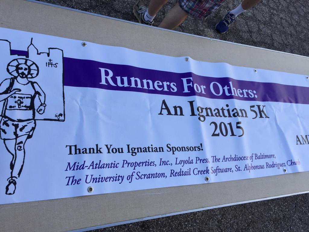 Ignatian5K's tweet photo. It's happening! #runAMDG http://t.co/3DXwiT1Y4Z