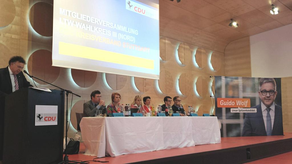 Zweiter Teil des Tages der CDU 2015 - Dr. Reinhard Löffler MdL mit seiner Vorstellung für Wahlkreis 3 (Nord). #ltw16