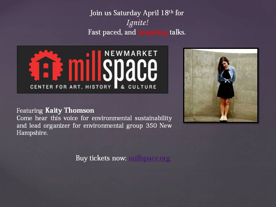 Be inspired to make a difference in the world. Kaity Thomson takes the stage tonight! Tix @ millspace.org