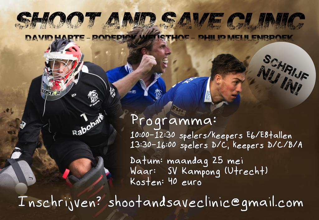Will you join us for the first of its kind a 'Shoot and Save Clinic'? <a href="/weusthof/">Roderick Weusthof</a> <a href="/PhilipMeulen/">Philip Meulenbroek</a> #goals #saves #tricks