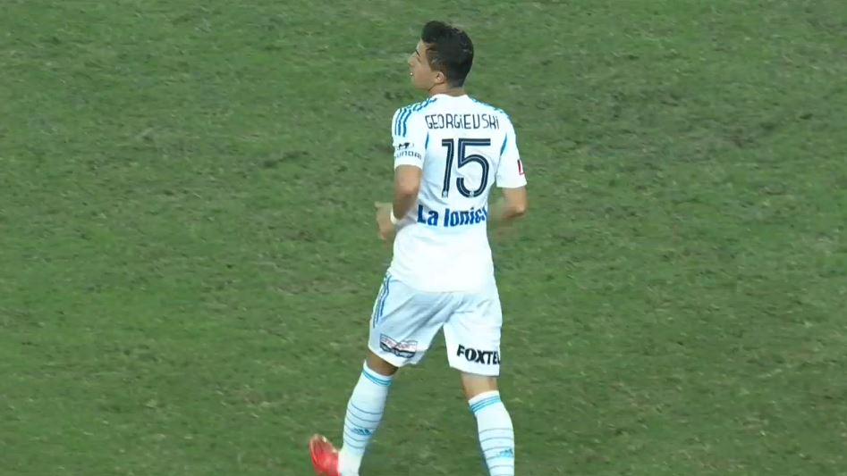 Georgievski prior to the game Georgievski prior to the game