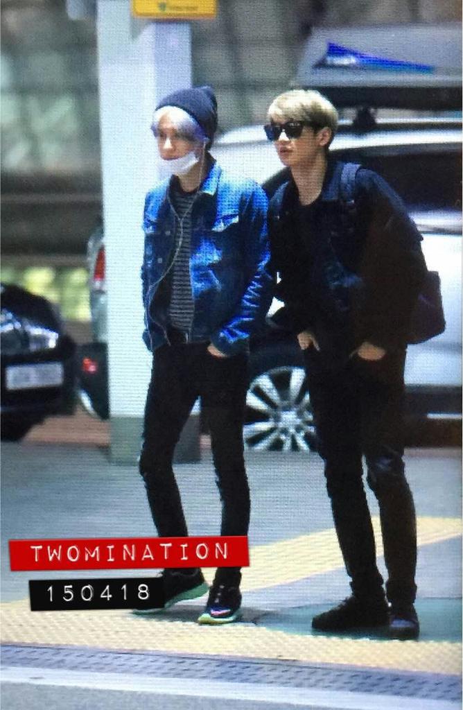 TWOMINation's tweet photo. 150418 Inchon Airport 2min！ http://t.co/jd9YVL9Oo2