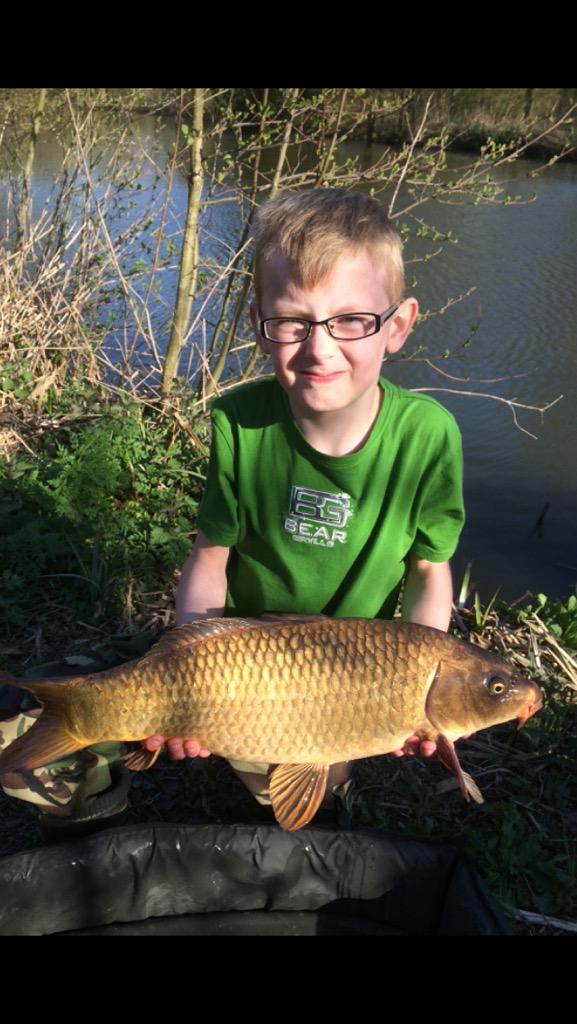 Alfie finishing with a nice 10lb Ghostie <a href="/Taswood_lakes/">Taswood_lakes</a>