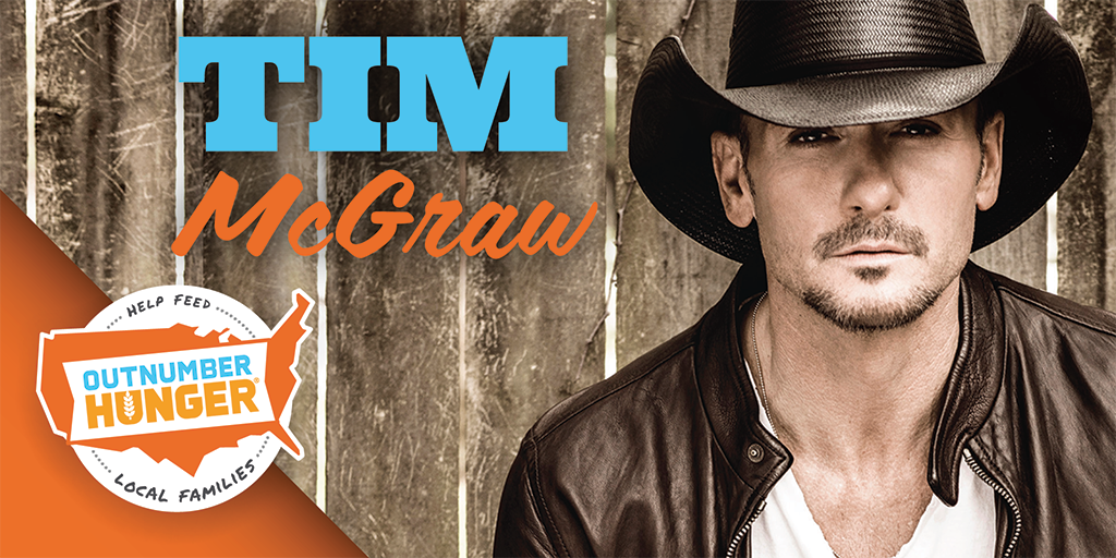 OutnumberHunger's tweet photo. .@TheTimMcGraw is up and singing Diamond Rings And Old Bar Stools. #OutnumberHunger http://t.co/rjgadu0X1Q