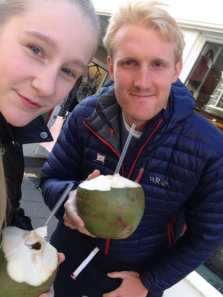 olscook's tweet photo. Some fresh coconut between trials with @beezoo22 Ready for some #blaze with @tomgeorge__ #nicecoconuts #junglerules http://t.co/IfzWAX49Bx