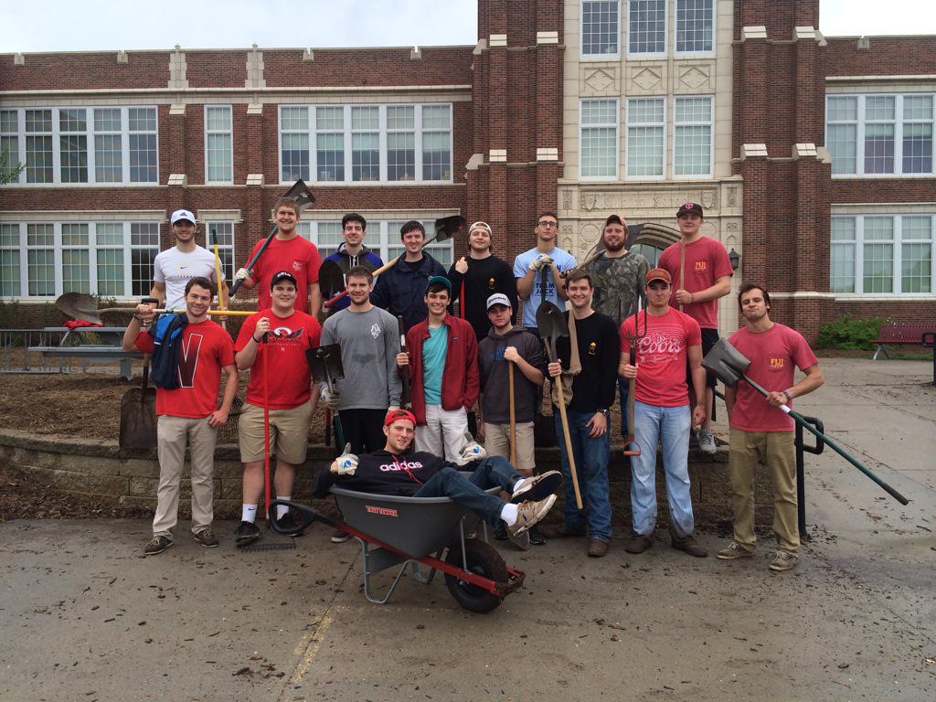 Had a great time volunteering for UNL #BigEvent this morning at Clinton Elementary school!