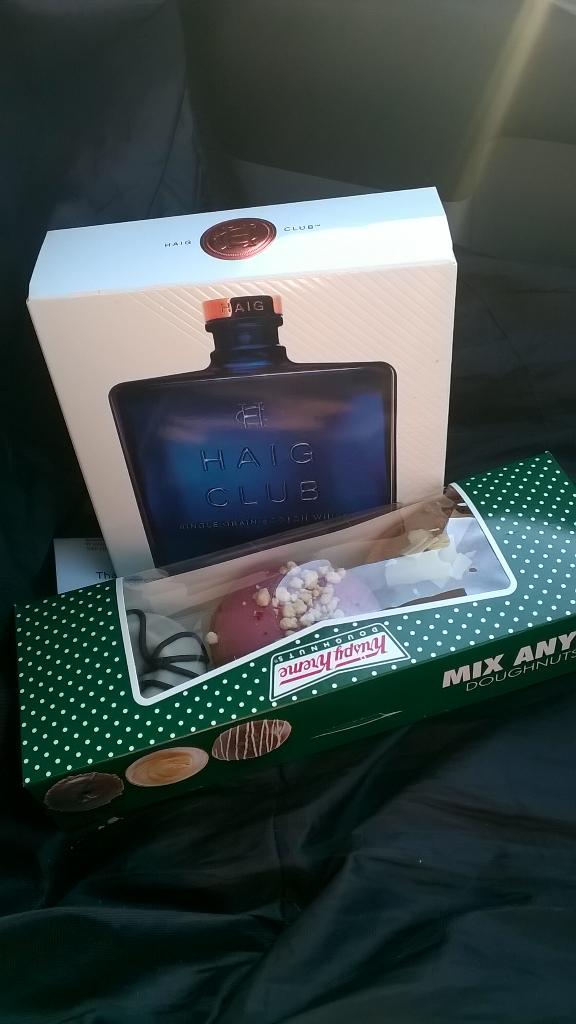 Nice little sat night man treat!!@haigclub@krispykreme