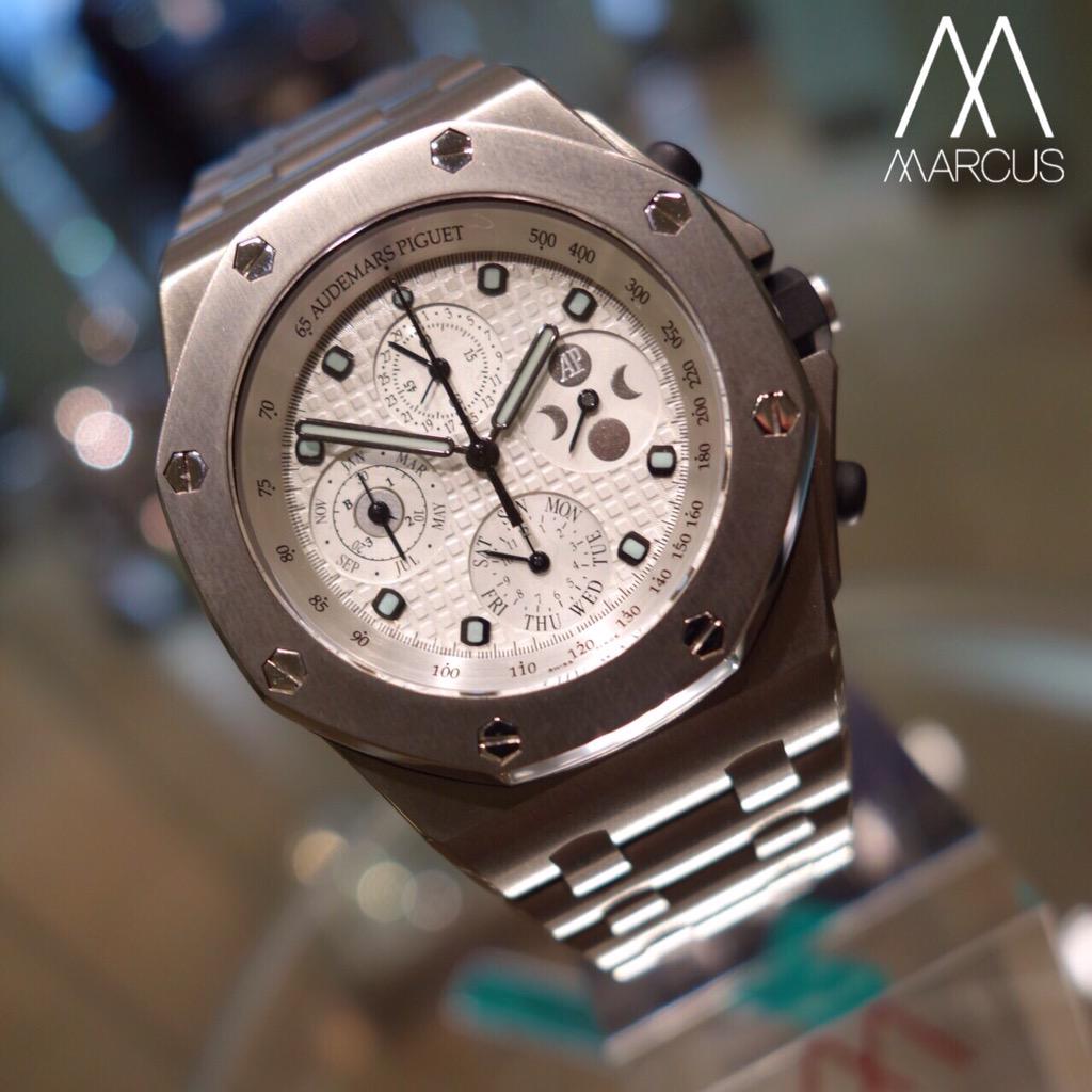 <a href="/audemarspiguet/">Audemars Piguet</a> Royal Oak Offshore Perpetual Calendar and Chronograph, in titanium on a bracelet.