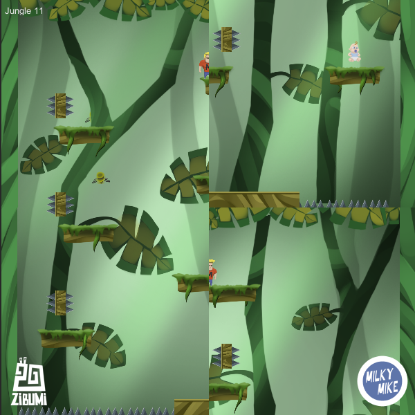 Zibumi's tweet photo. Coming soon to a browser near you: Our upcoming game, Milky Mike! #screenshotsaturday #indiegamedev #platformers http://t.co/NUazsbIjsV