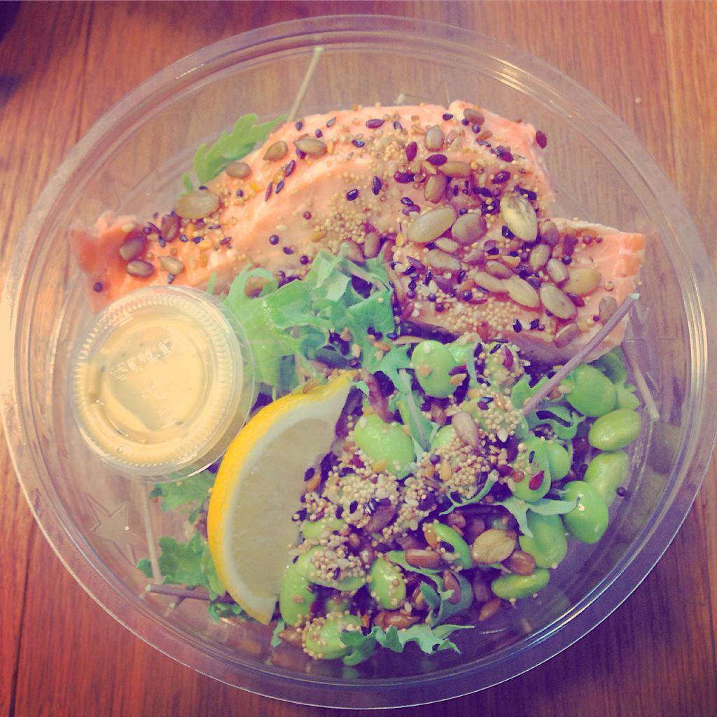 SheepaMiah's tweet photo. Tried the new yummy @Pret Superbowl salads menu at @AboutTimeMag #PretSessions, launching in shops on Tuesday! http://t.co/4h5QdvtWb9