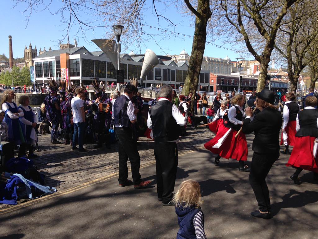 Morris dancing around Bristol. Lovely day for it! <a href="/TheWiddersBM/">The Widders</a> meeting old friends and making some new ones too.